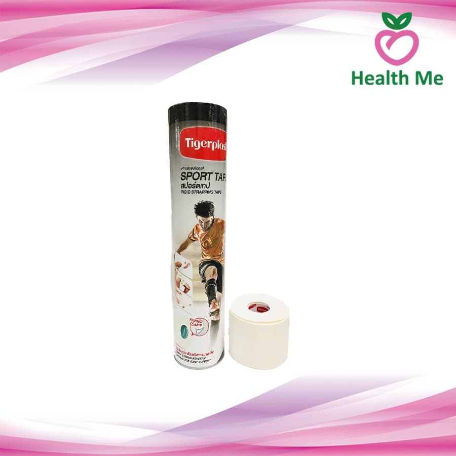 Tigerplast Sport tape สีขาว กระบอก 6 ม้วน ขนาด 2"x10หลา สปอร์ตเทป เทปนักกีฬา เทปผ้าพันข้อ ช่วยลดการบาดเจ็บจากการเล่นกีฬา