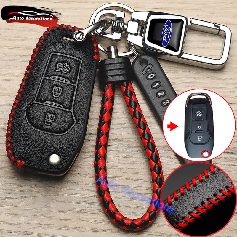 ปลอกกุญแจแบบพับได้ Ford สังกะสีอัลลอยด์ Everest Ranger XLS Ranger XLT Mondeo Ranger Wildtrak Fiesta เคสกุญแจแบบพลิกได้