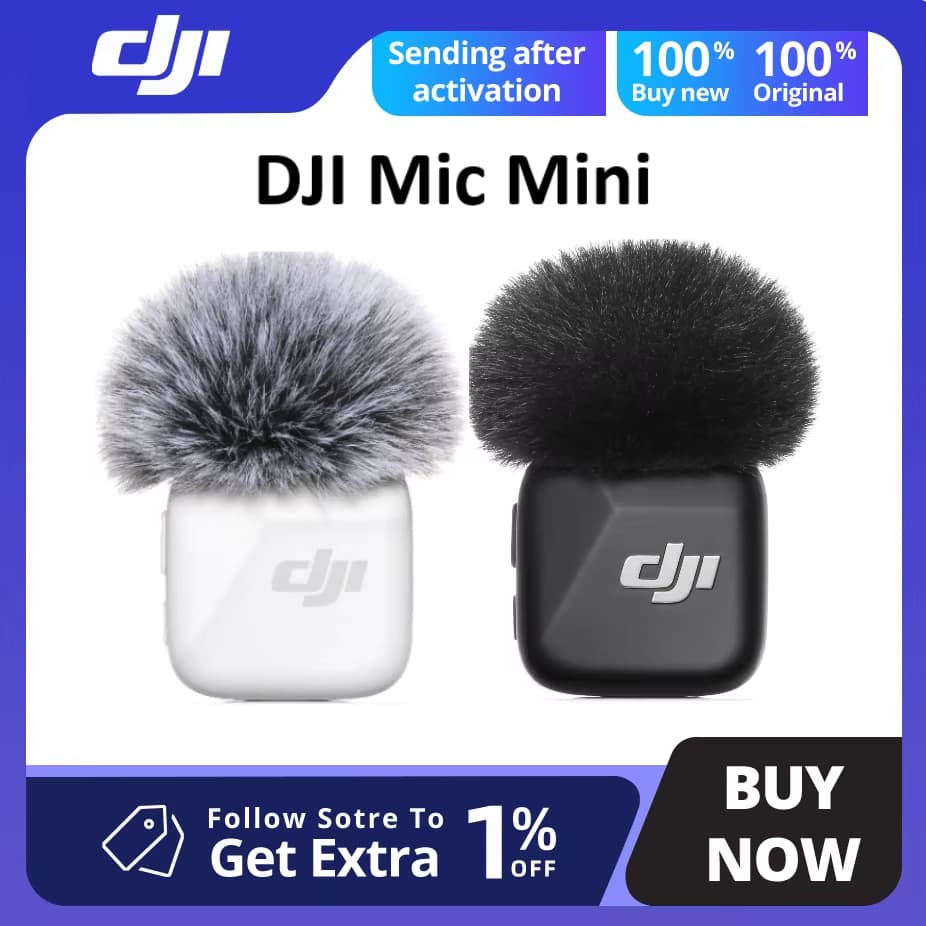 DJI Mic Mini 2, ไมโครโฟนไร้สายขนาดเล็กสําหรับกล้อง/โทรศัพท์มือถือ/คอมพิวเตอร์ (Osmo Pocket 3/4/4P, Osmo 360, Osmo Nano, Osmo Action 6)