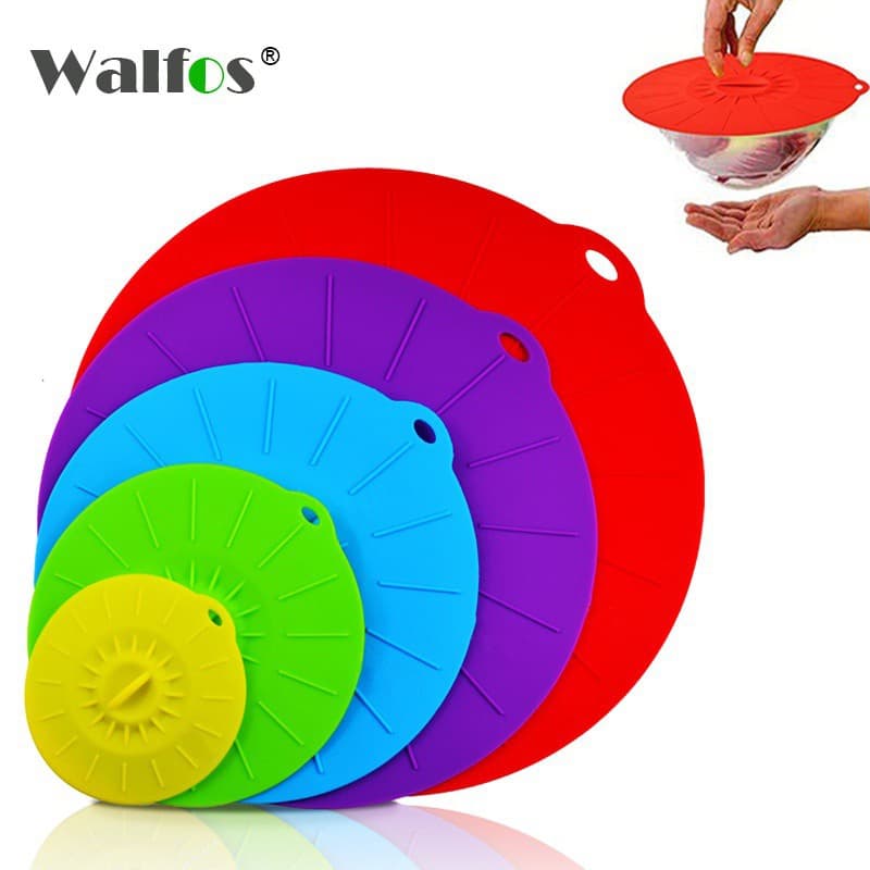 Walfos ฝาดูดซิลิโคน Easy Vacuum Seal Bowl ฝาครอบหม ้ อกระทะ