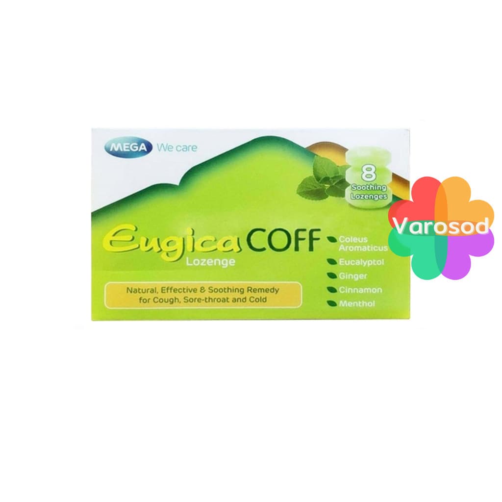 *MEGA We care เมก้าวีแคร์ EUGICA COFF ( 15x8's) ยูจิก้า คอฟ ลูกอมสมุนไพร