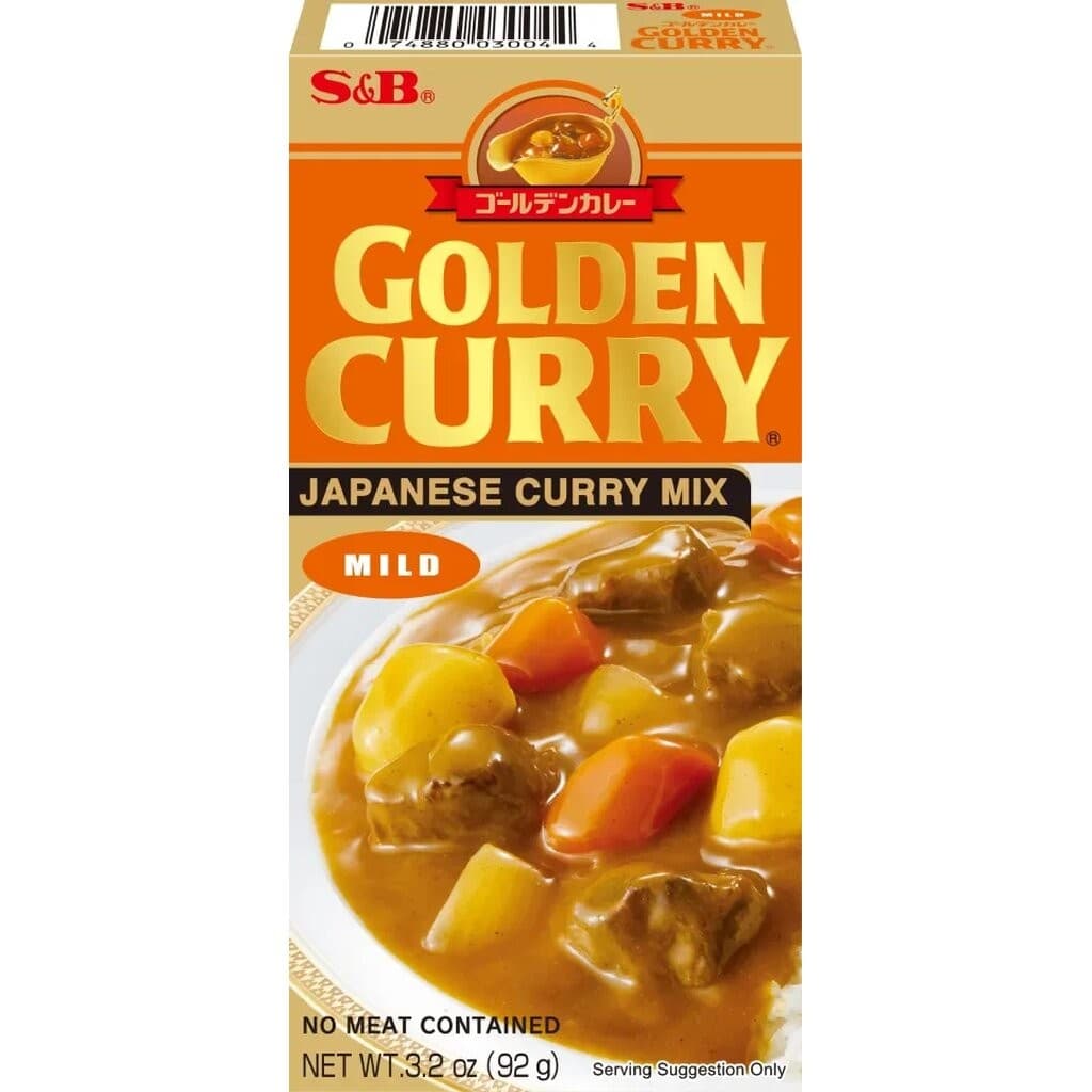 S&B GOLDEN CURRY (Half Box) Extra Hot 110g | (ครึ่งกล่อง) แกงกะหรี่โกลเด้นเผ็ดพิเศษ | แกงกะหรี่ก้อน