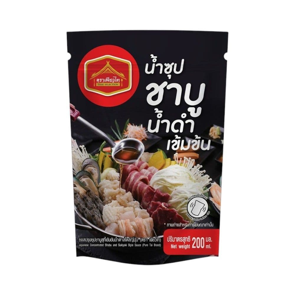 [สินค้าส่งด่วน] เพียวไท ซอสซุปชาบูสุกี้น้ำดำญี่ปุ่น 200 มล. PURE THAI SUKI SHABU SOUP SAUCE 200 ML