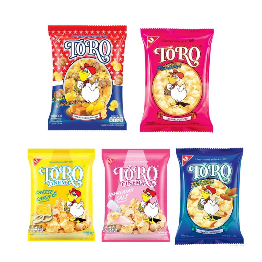 โตโร ข้าวโพดอบกรอบ ขนาด 30-80 กรัม  (x4ห่อ) * 20 บาท