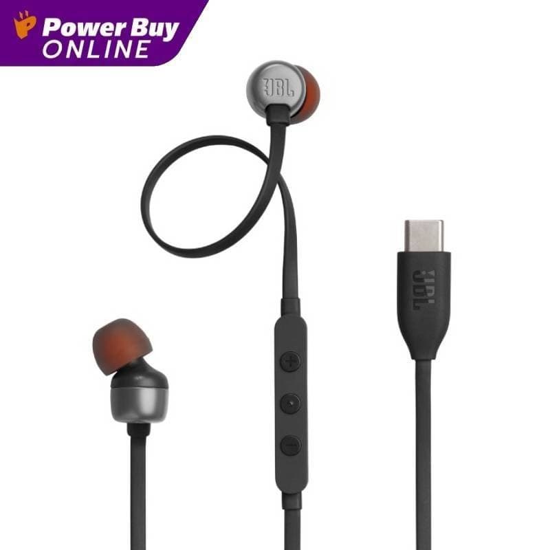 ใหม่ JBL TUNE 310C USB Type C หูฟังแบบมีสาย Hi Res Digital To Analog Converter Tangle ฟรีสายหูฟังกีฬาพร้อมไมโครโฟนสําหรับ iPhone 15 16 Pro ใช้งานร่วมกับ USB-C อุปกรณ์