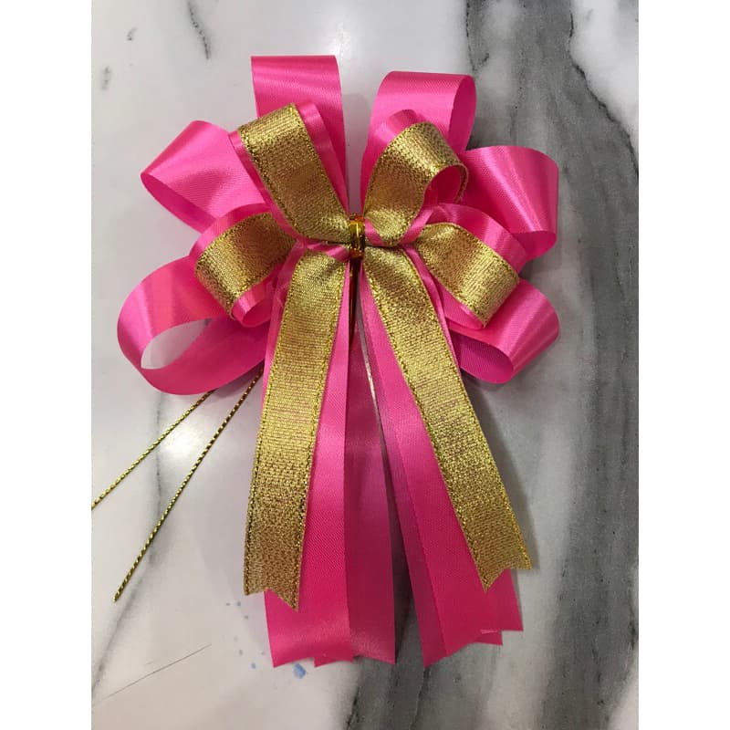 10 ชิ้น โบว์สำเร็จ รหัสสี P/G (Pink-โกลด์ -ทรายทอง)