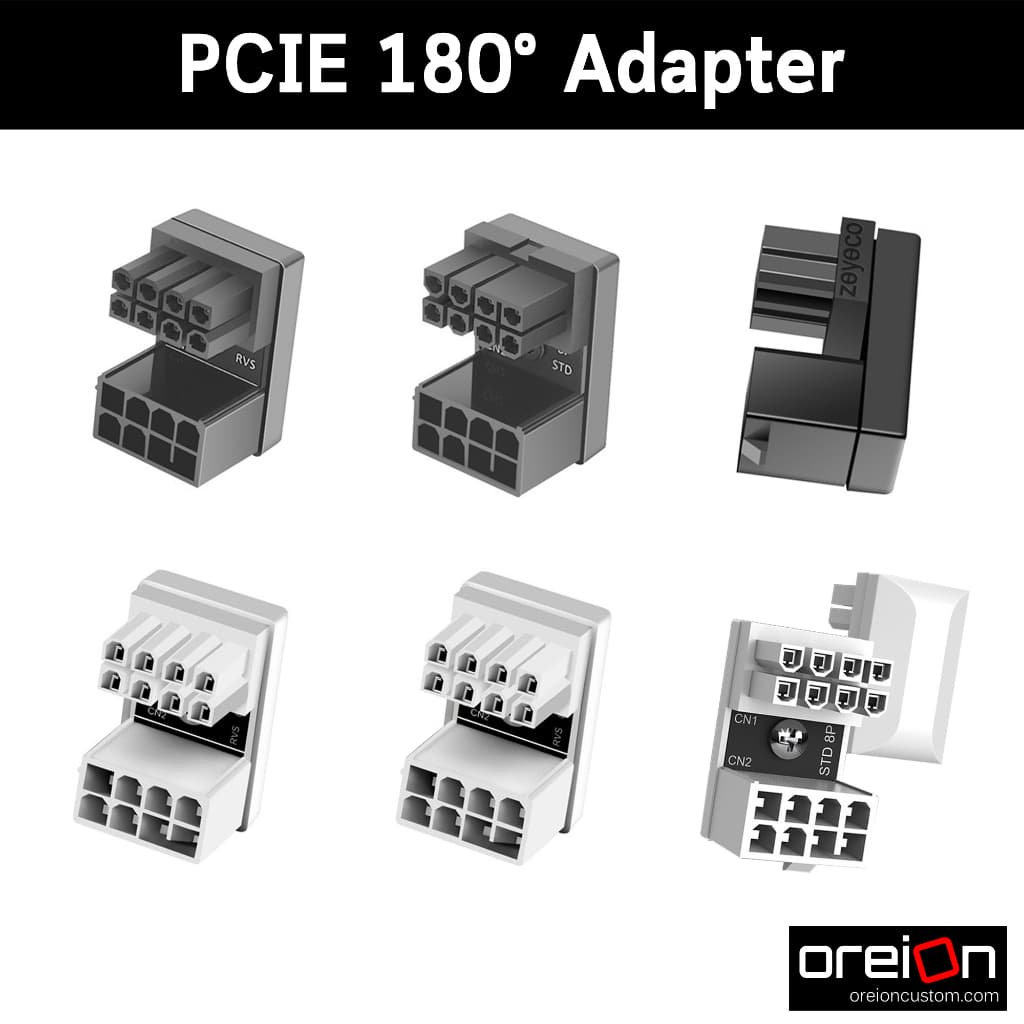 PCI-E 8PIN 6PIN Turning Adapter 180° ตัวแปลง pin การ์ดจอ[พร้อมส่ง]