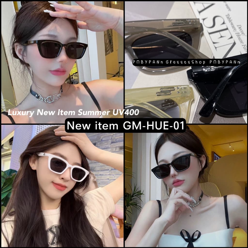 รุ่นDro380 item GM-HUR-01 มีโลโก้2023 เวอร์ชั่นเกาหลี Brand Luxury Sunglasses ป้องกันแสงUv400