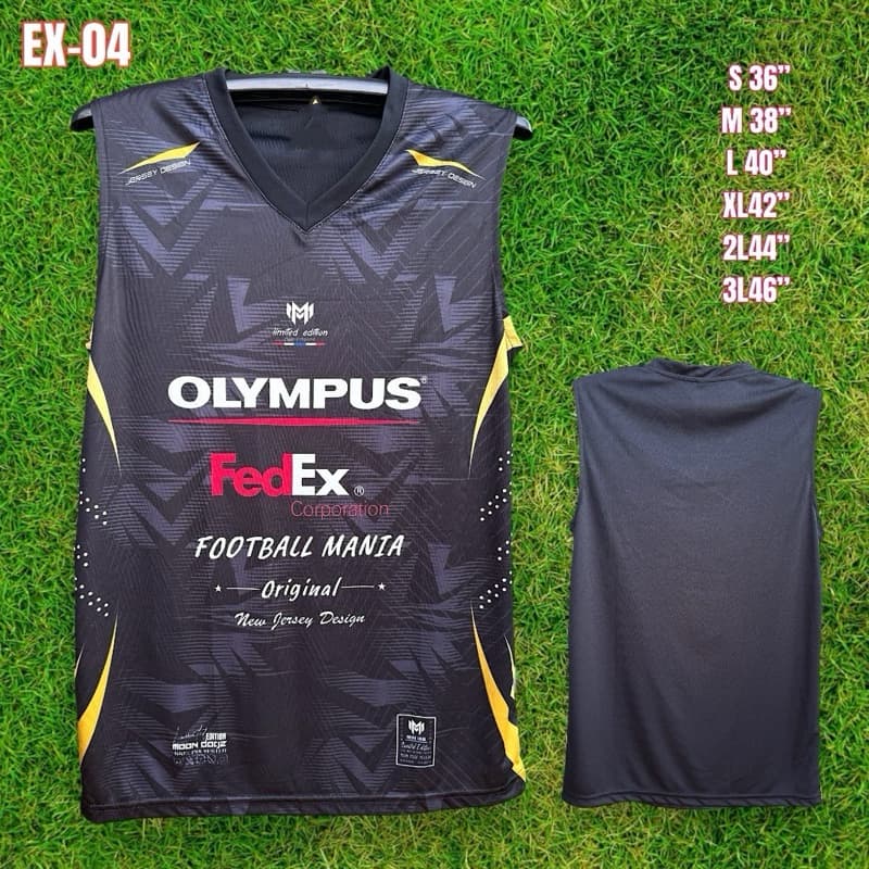 แขนกุดEX04 เสื้อบาสเสื้อกีฬาพิมพ์ลาย