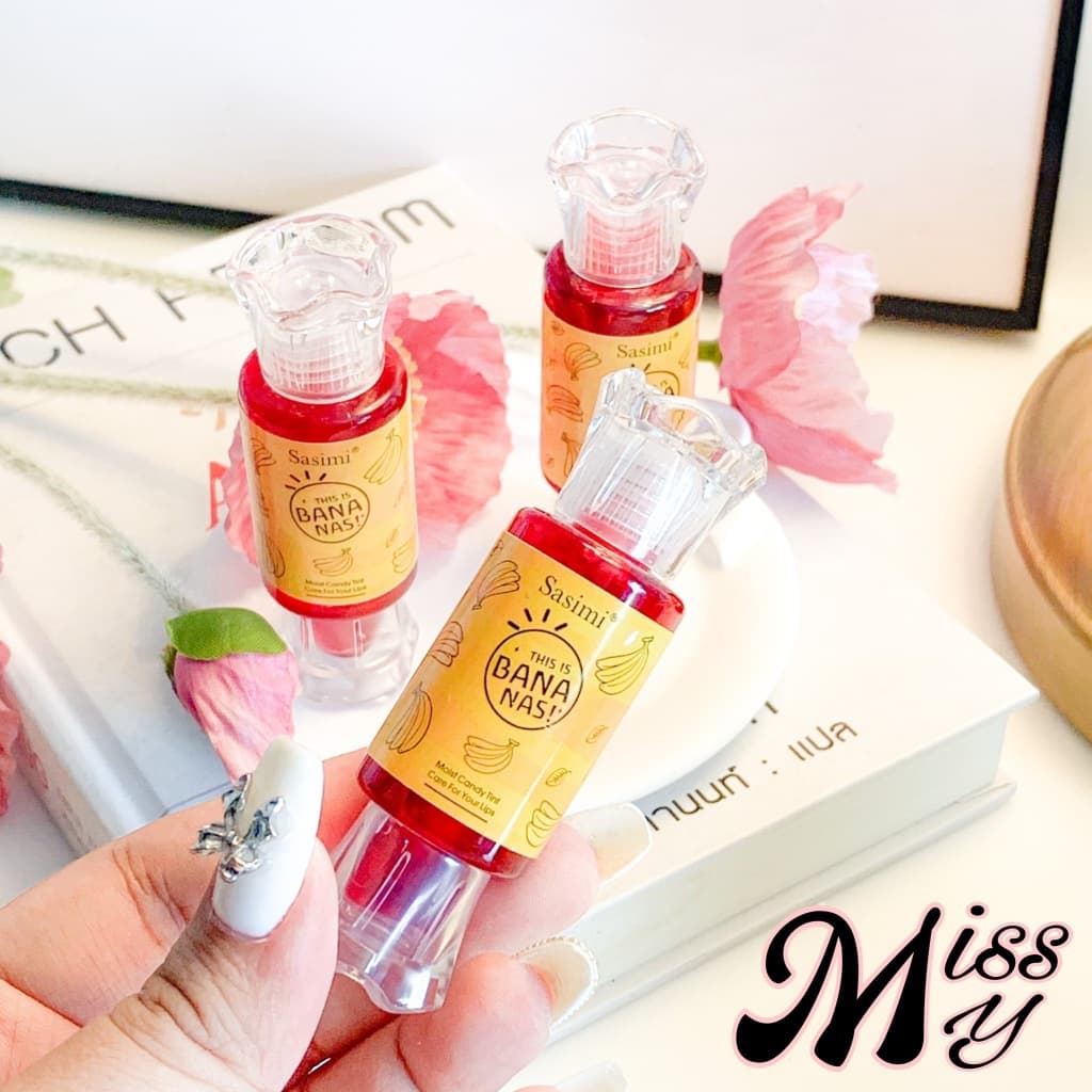 SASIMI Banana Moisture Care Lips Tint ลิปทิ้นท์สูตรกล้วย เนื้อน้ำ สีสันสดใส ชุ่มชื้น ติดทน