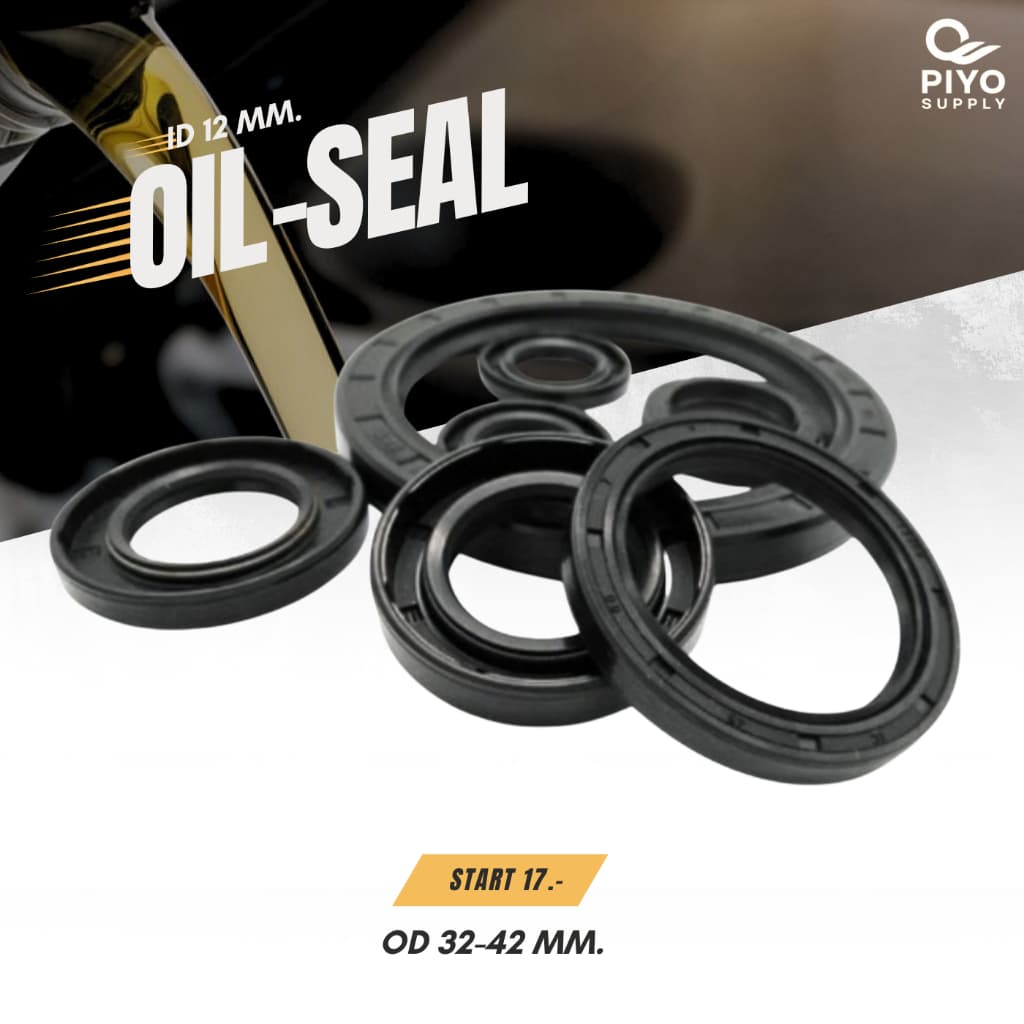 ออยซีล Oil seal TC12-32-10/ 12-32-5/ 12-32-7/ 12-32-8/ 12-34-7/ 12-35-7/ 12-37-7/ 12-42-8 NBR ซีลกันน้ำมัน ซีลเพลาหมุน