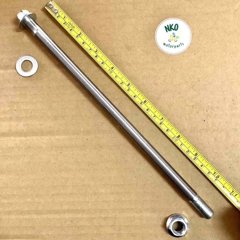 แกนล้อ หน้า เดิม ZOOMER-X ขนาด ( M12 x 220 mm.) ยาวทั้งหมด 230 มิลลิเมตร เเกนล้อ เพลา ตัวเมีย NO.17