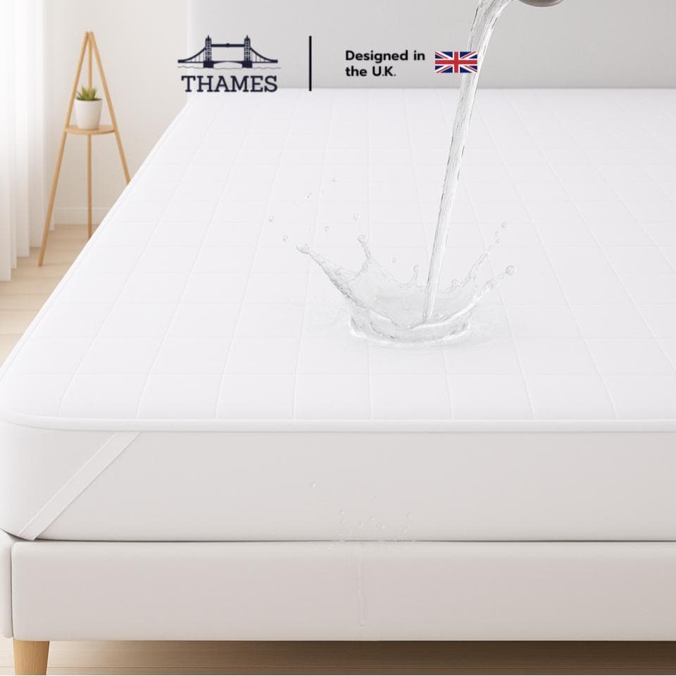 Thames ผ้ารองกันเปื้อนแบบกันน้ำได้ 100%  ที่นอน Premium Supersoft Protector กันฉี่