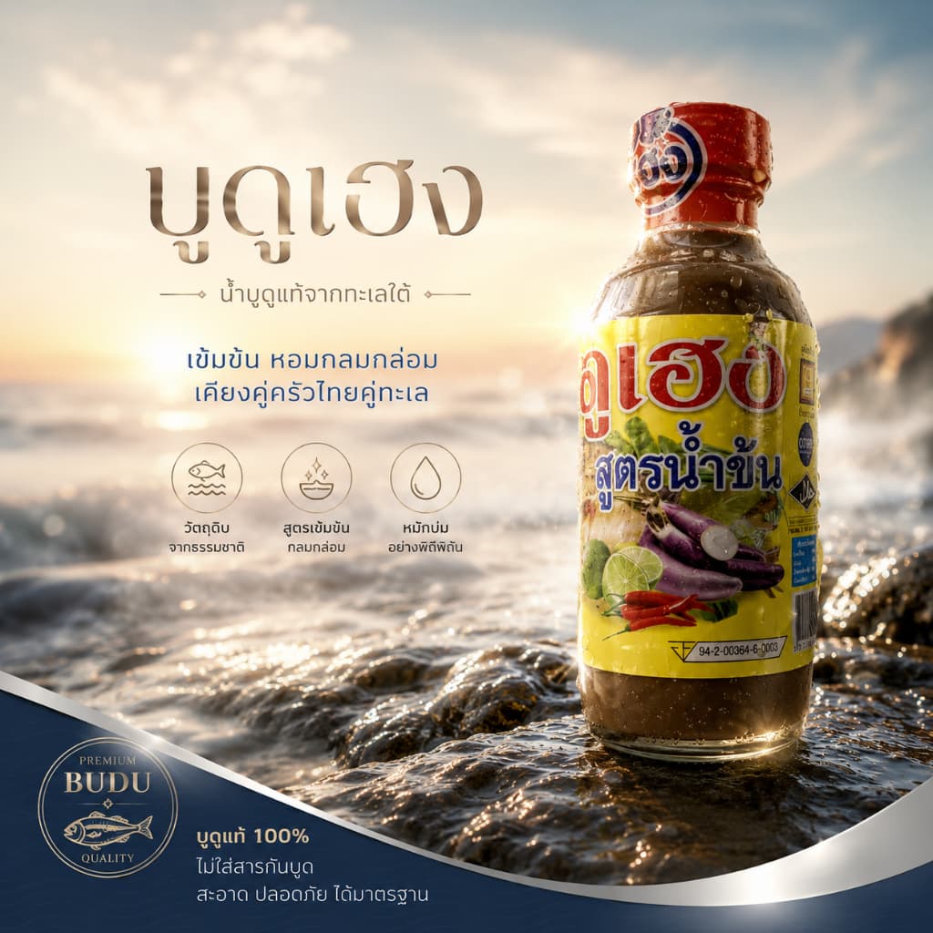 บูดูเฮงน้ำข้น บูดูเฮงสายบุรี ของดีปัตตานี สินค้า OTOP ขวด 150 มล.