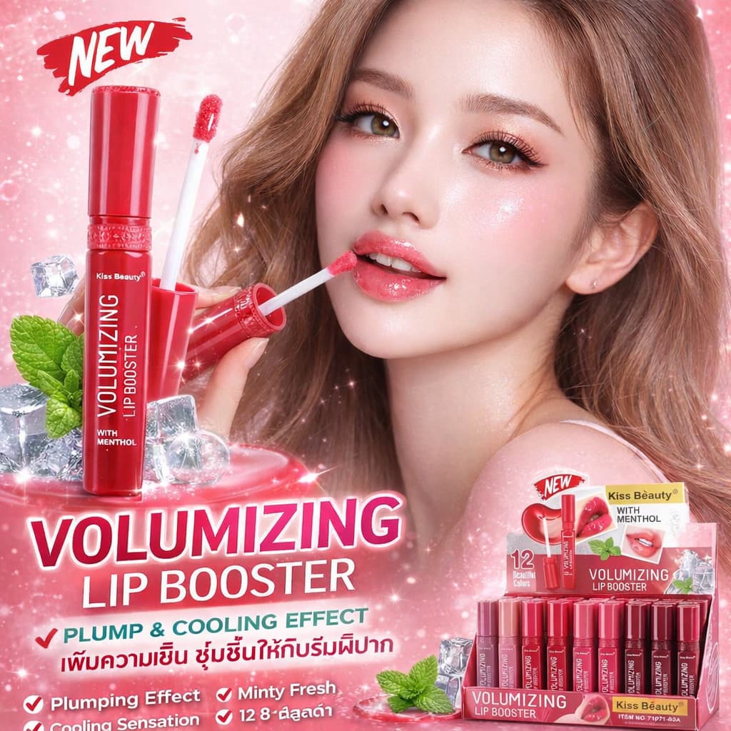 71598-03 KISS BEAUTY ลิปออยล์กลิ่นผลไม้ เนื้อบางเบาให้ความชุ่มชื่นแก่ริมฝีปาก ไม่เหนียวปาก