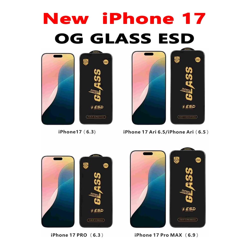 (10 in 1)ฟิล์มกระจกใสไม่มีขอบเต็มจอโค้ง 0.4MM สำหรับ iphone17/iPhone17Ari/iPhone17Pro/iPhone17ProMax