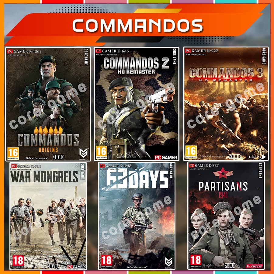 COMMANDOS/ War Mongrels/63 Days/Partisans 1941  แผ่นเกมส์ แฟลชไดร์ฟ เกมส์คอมพิวเตอร์  PC โน๊ตบุ๊ค