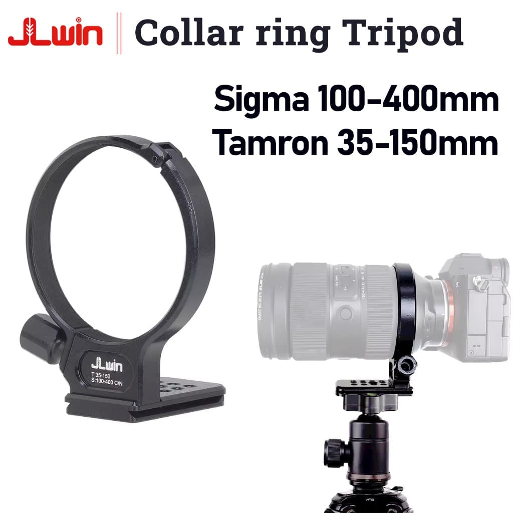 Sigma 100-400mm Canon และ Nikon | Tamron 35-150mm Lens Triple Mount Collar Ring รองรับเลนส์ Ring ขาตั้งไมโครโฟนแบบขาเดียว