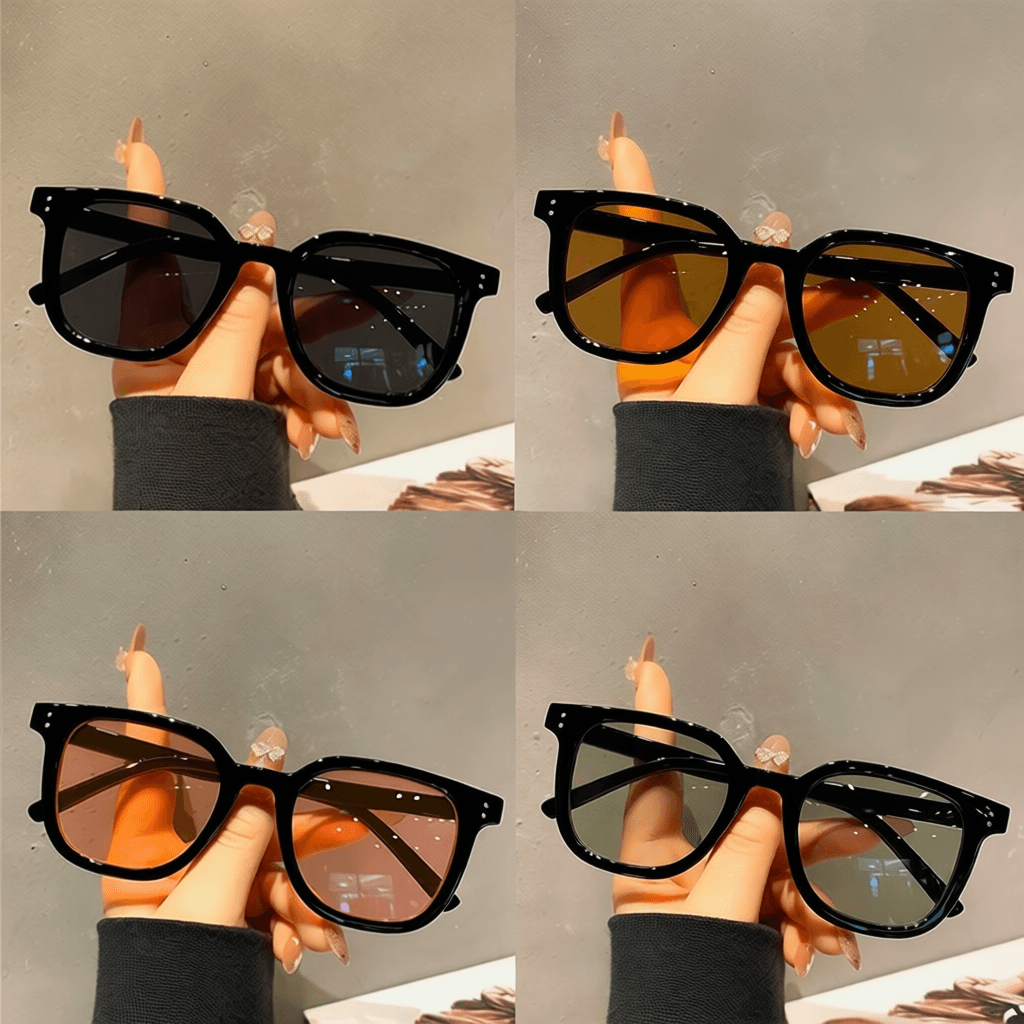 My Girl แว่นตากันแดด สีน้ำตาล กรอบใหญ่ ความรู้สึกหรูหรา เครื่องประดับแฟชั่น หน้าใหญ่ดูเรียวขึ้น Unisex