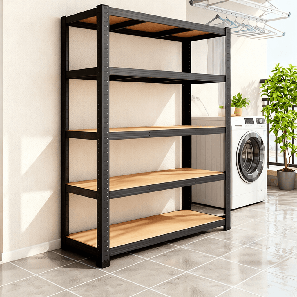 ชั้นวางของ 3/4/5/6ชั้น สแตนเลส+ไม้ รับน้ำหนัก 800KG