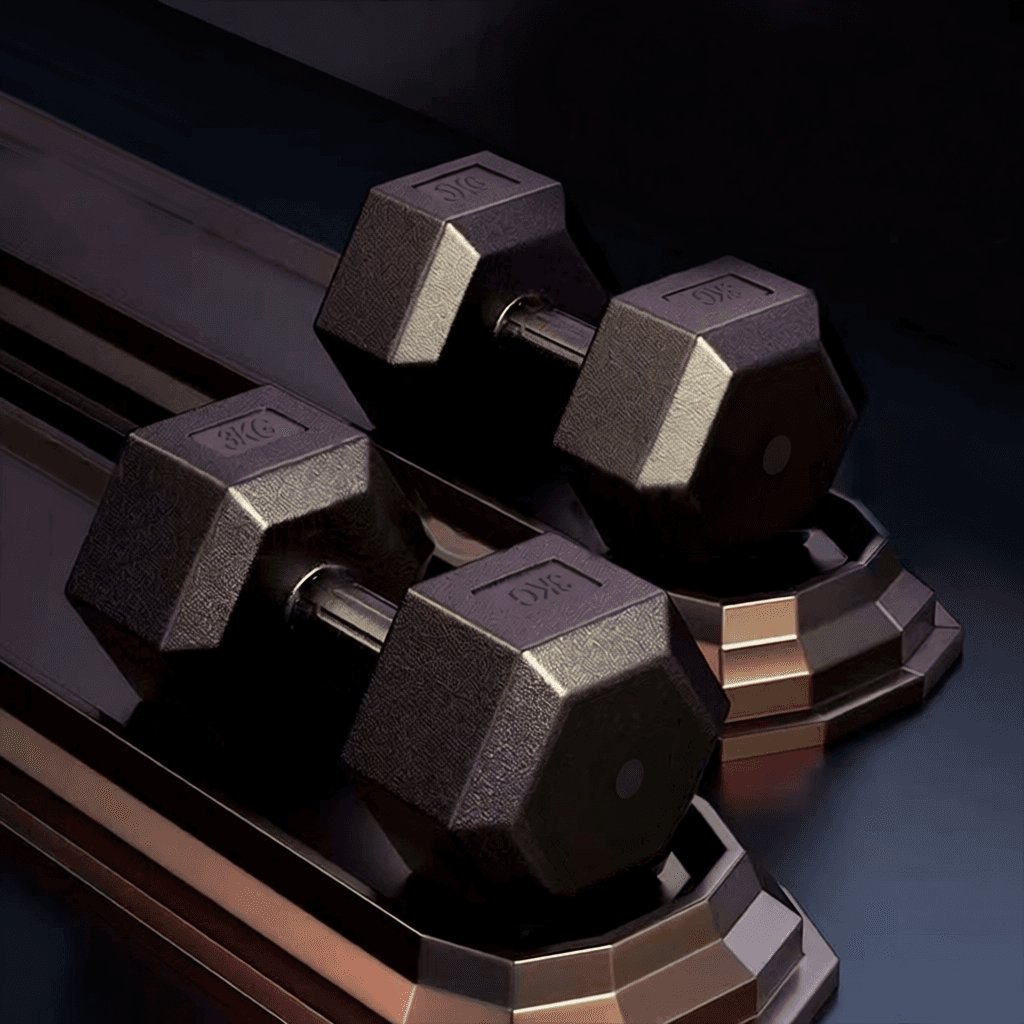 ดัมเบลหกเหลี่ยมหุ้มยาง ป้องกันสนิม น้ำหนัก 3 kg 5 kg 7.5 kg ด้ามจับกระชับมือ ใช้ได้ทุกระดับ