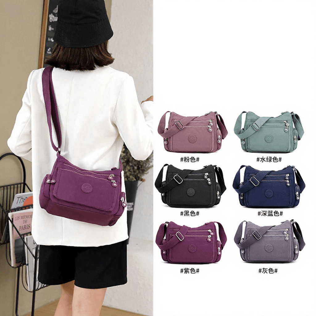 กระเป๋าสะพายข้าง มีซิป หลายช่อง ลําลอง สําหรับผู้หญิง (GC-100)(GC-115)(GC-117)