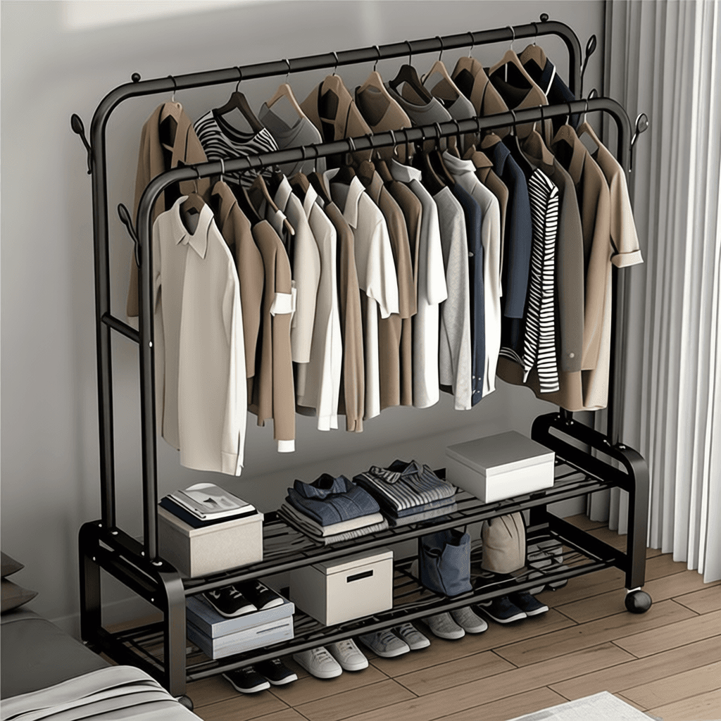 ราวตากผ้าราวมินิมอล โครงเหล็ก 110/130/150CM