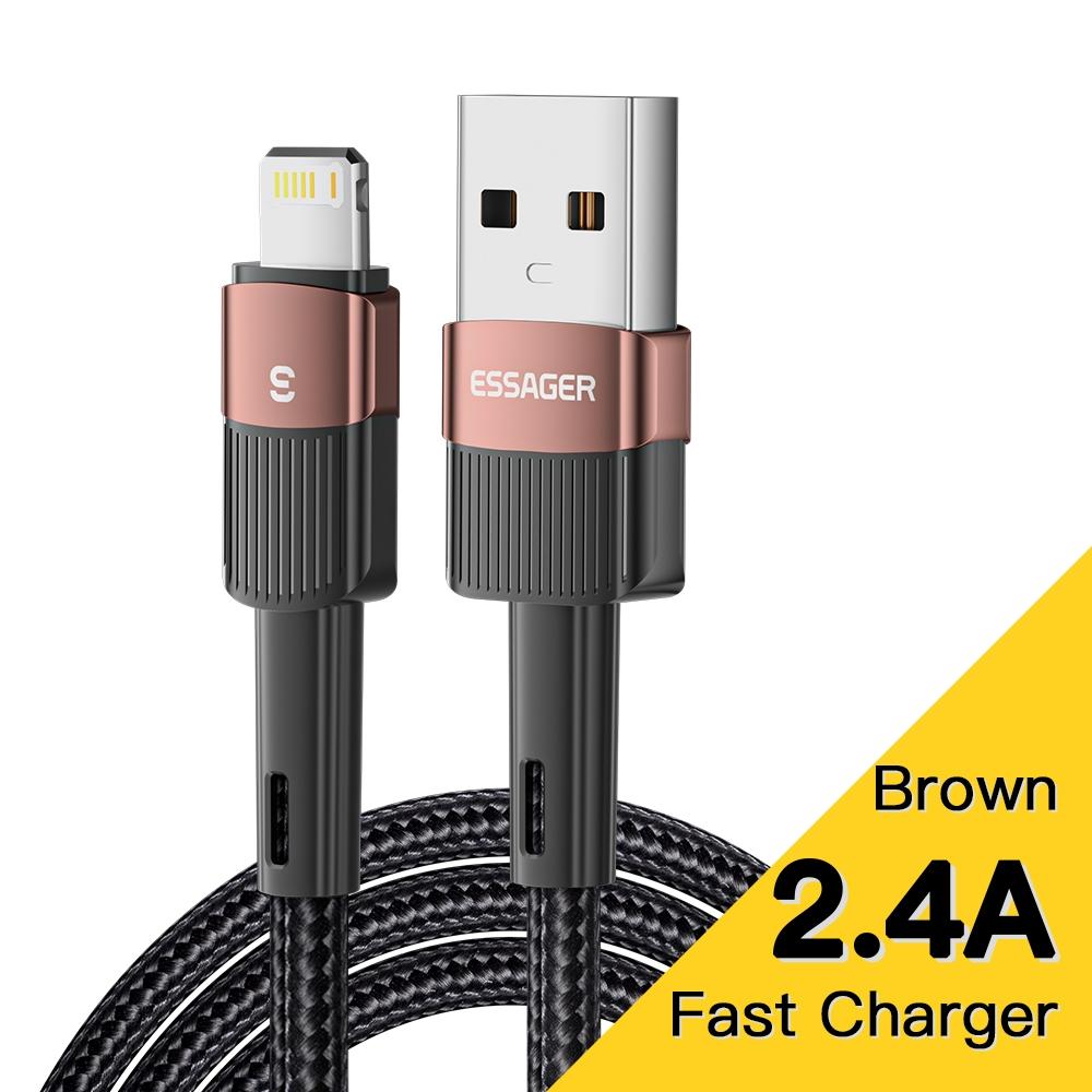 Essager USB To L ชาร์จเร็ว 2.4A สายชาร์จความไวสูงสามารถใช้งานร่วมกับอุปกรณ์ประเภทต่างๆ