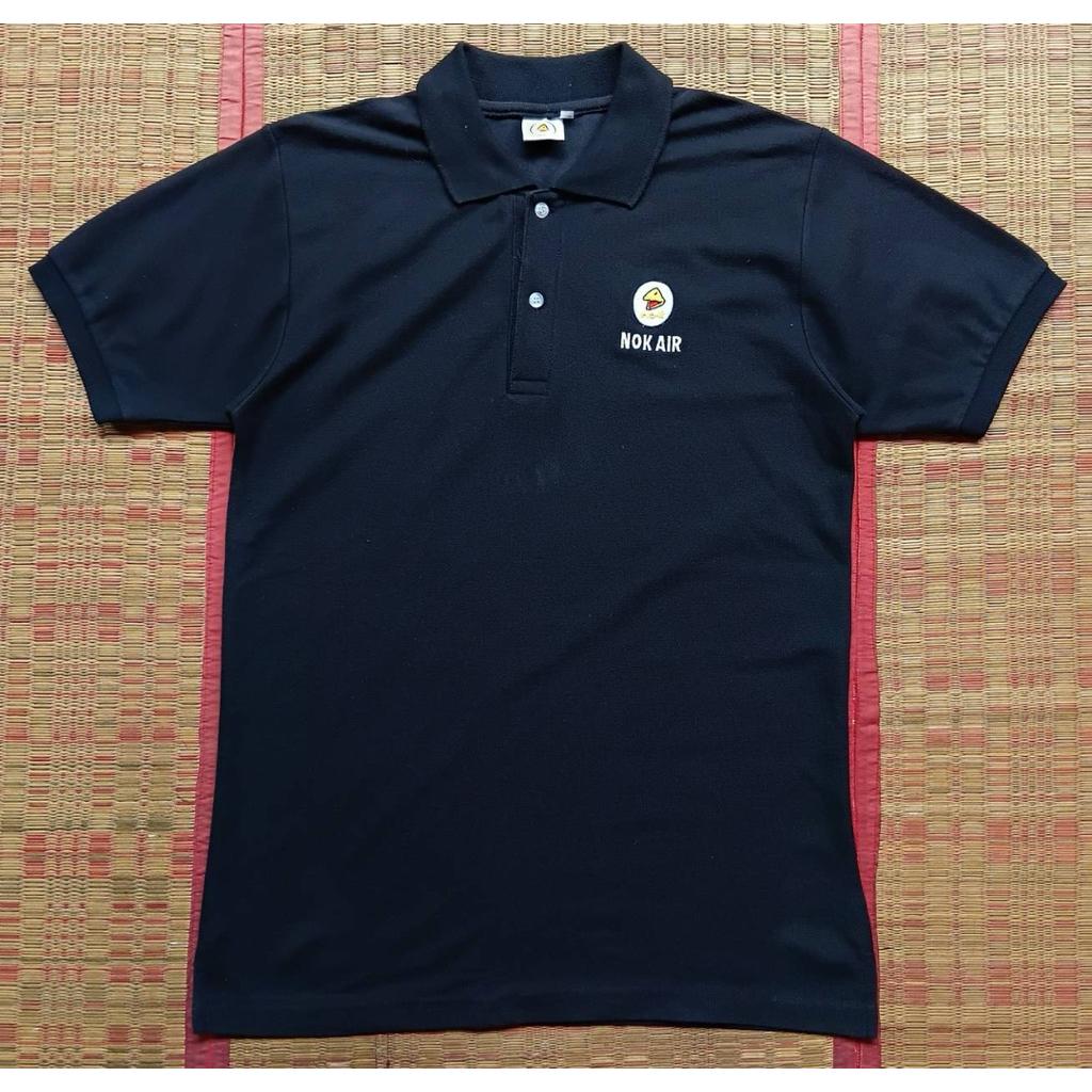 เสื้อโปโล นกแอร์ สีดำ