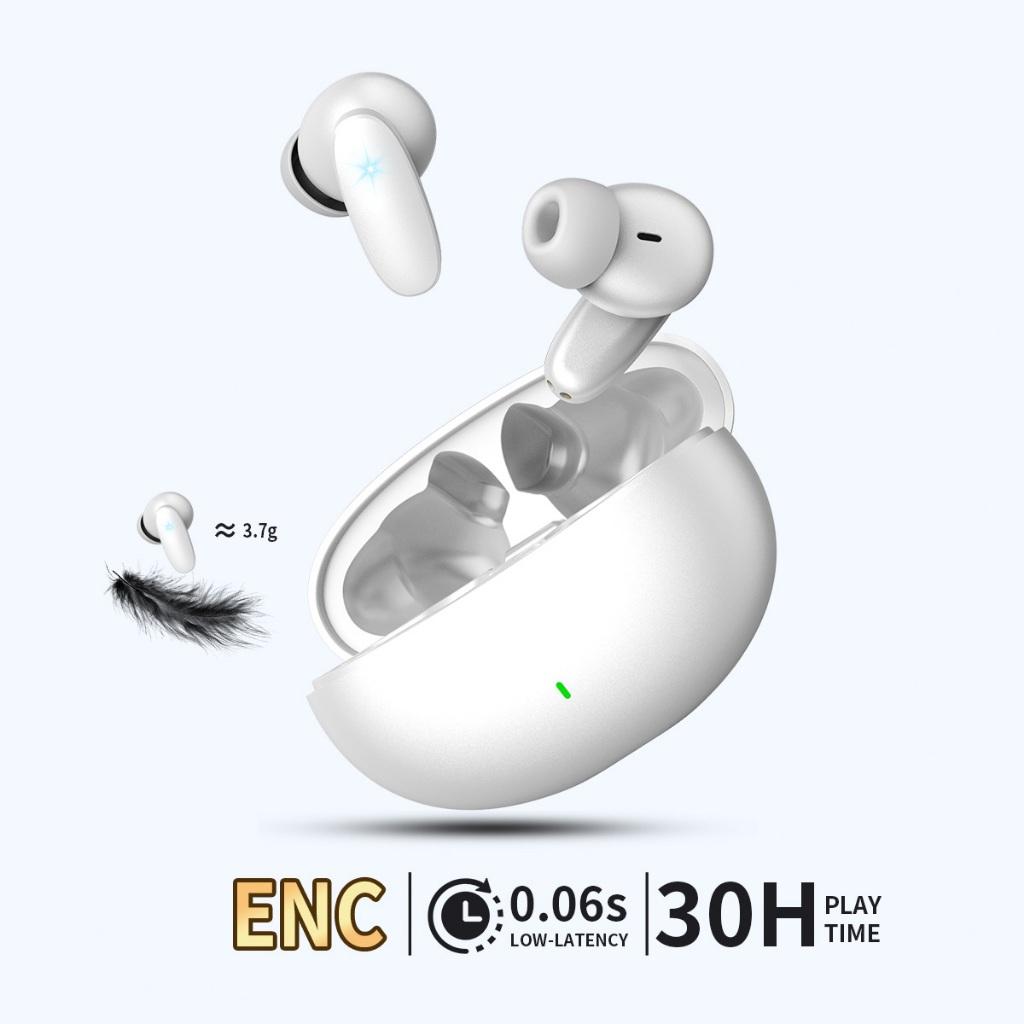 JQVITEK หูฟังบลูทูธไร้สาย  ENC  EP51C TWS ดเสียงรบกวน บลูทูธ 5.3 พร้อมไมโครโฟนที่ชัดเจน