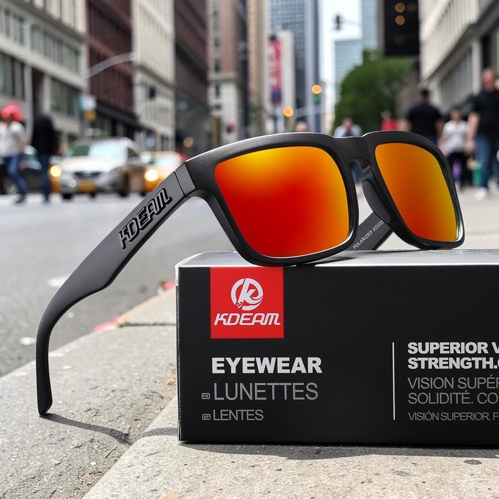 KDEAM BLACK แว่นกันแดด Polarized ป้องกัน UV400 สำหรับการเดินทาง ขับรถ และกิจกรรมกลางแจ้ง