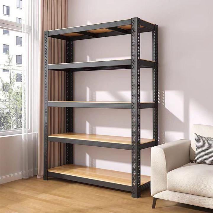 BMชั้นเหล็ก 3/4/5/6ชั้น สแตนเลส+ไม้ รับน้ำหนัก  ชั้นวางของในครัว 100/120/150/180cm  ชั้นวางของครัความจุแบริ่งที่แข็งแกร่ง shelf  ง่ายต่อการประกอบนแต่ละชั้นสามารถปรับความสูงได้อย่างอิสระ