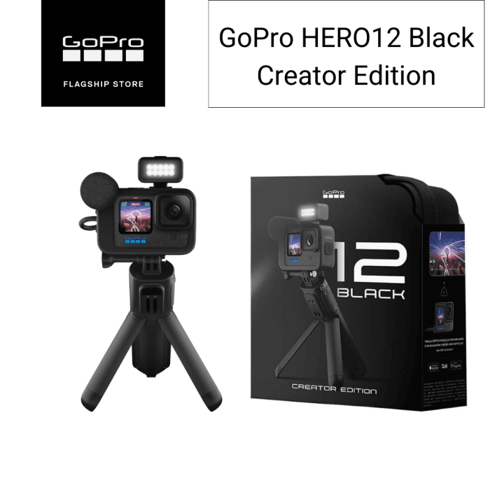 (พร้อมส่ง ประกันศูนย์ไทย 1 ปี) GoPro HERO12 Black Creator Edition สายคอนเทนต์ Vlog + Box Set Volta, Media Mod, Light Mod