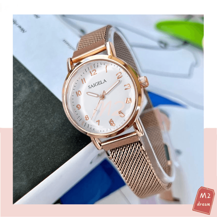 【จากกรุงเทพฯ】นาฬิกาควอตซ์ นาฬิกาผู้หญิงสุดประณีต สายแม่เหล็ก บุคลิกทันสมัย